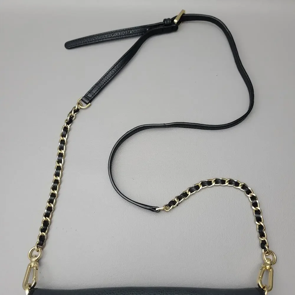 Tory Burch Bag Womens Britten Convertible Black Detachable Chain Strap Crossbody
